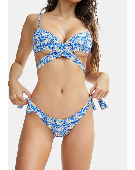 faux fur bikini top