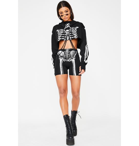 skeleton cycling shorts