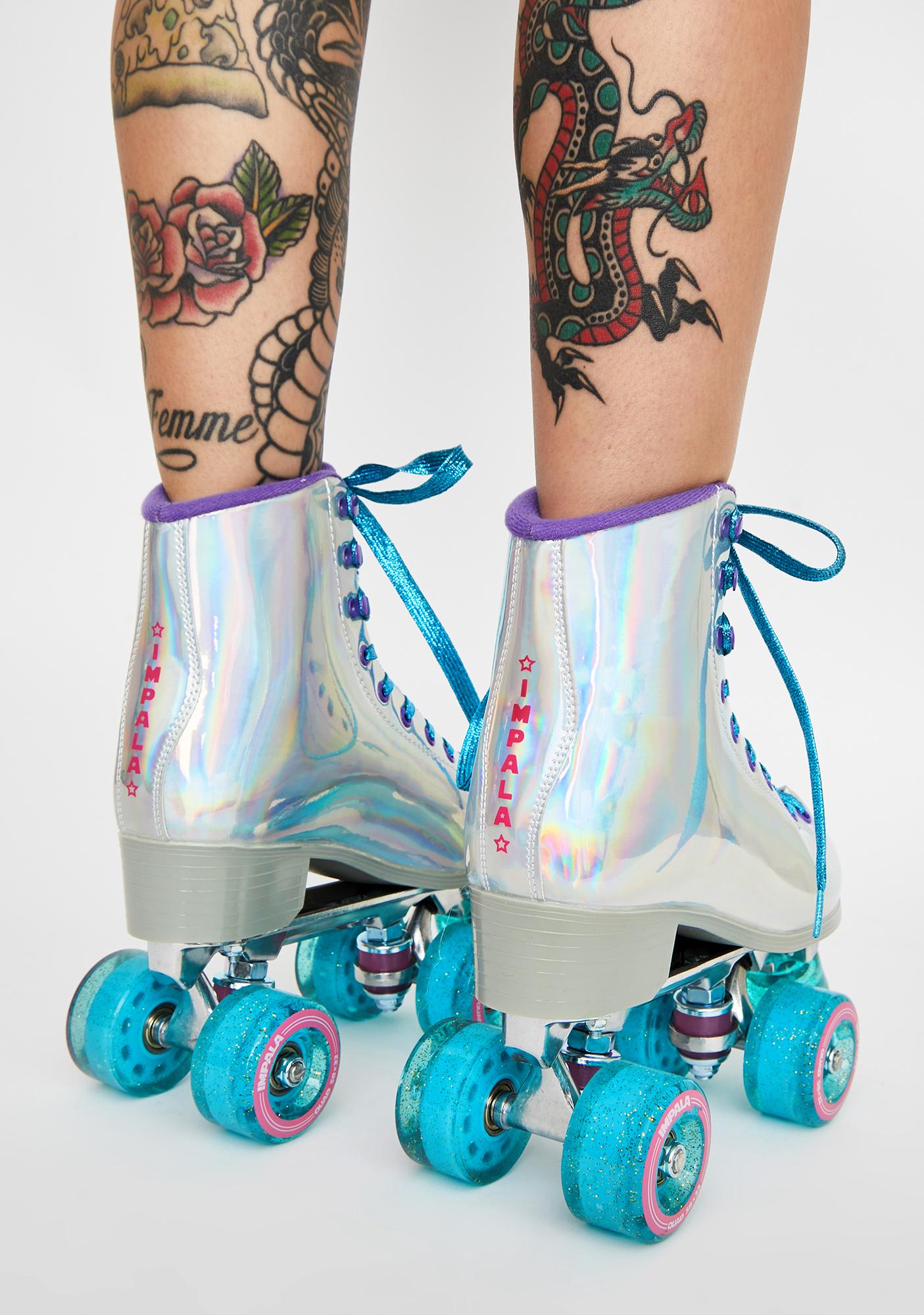 Impala Rollerskates Holographic Impala Quad Skates | Dolls Kill