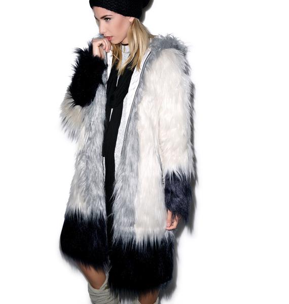 Chaser Hooded Faux Fur Coat | Dolls Kill