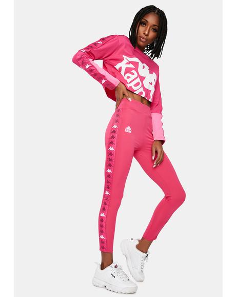 pink kappa leggings