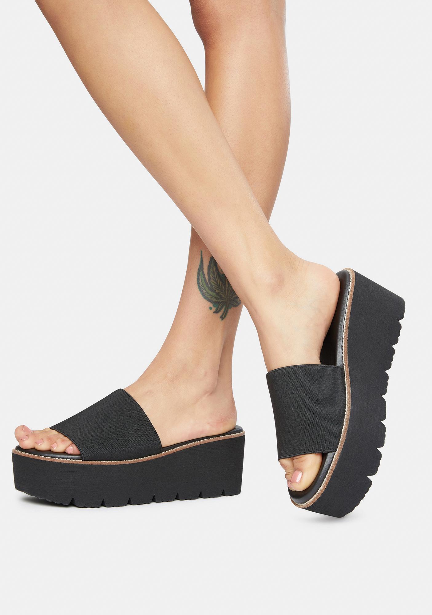 slide sandals platform