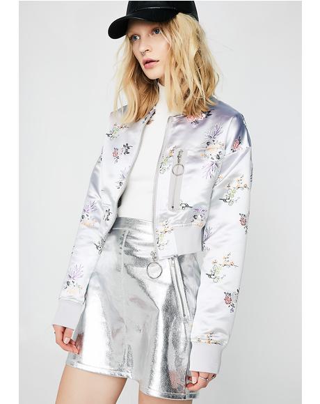 Take It Easy Floral Bomber Jacket