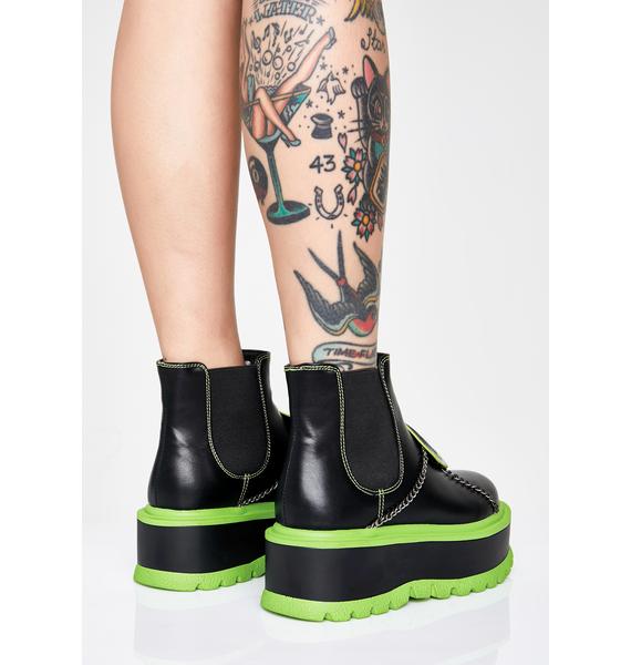 Koi Footwear Slime Area 51 Platform Boots Dolls Kill