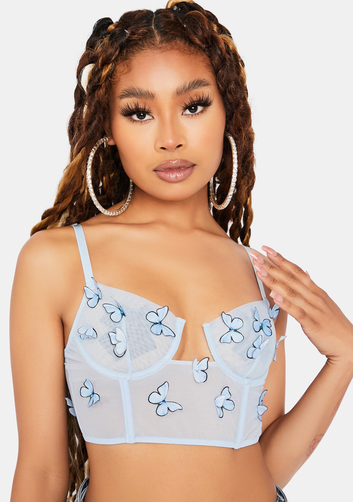 mesh top bra