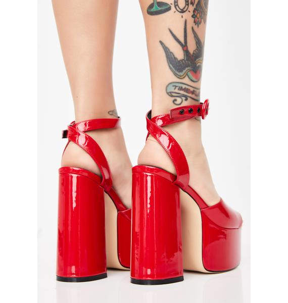 lamoda patent entering paradise platform heels