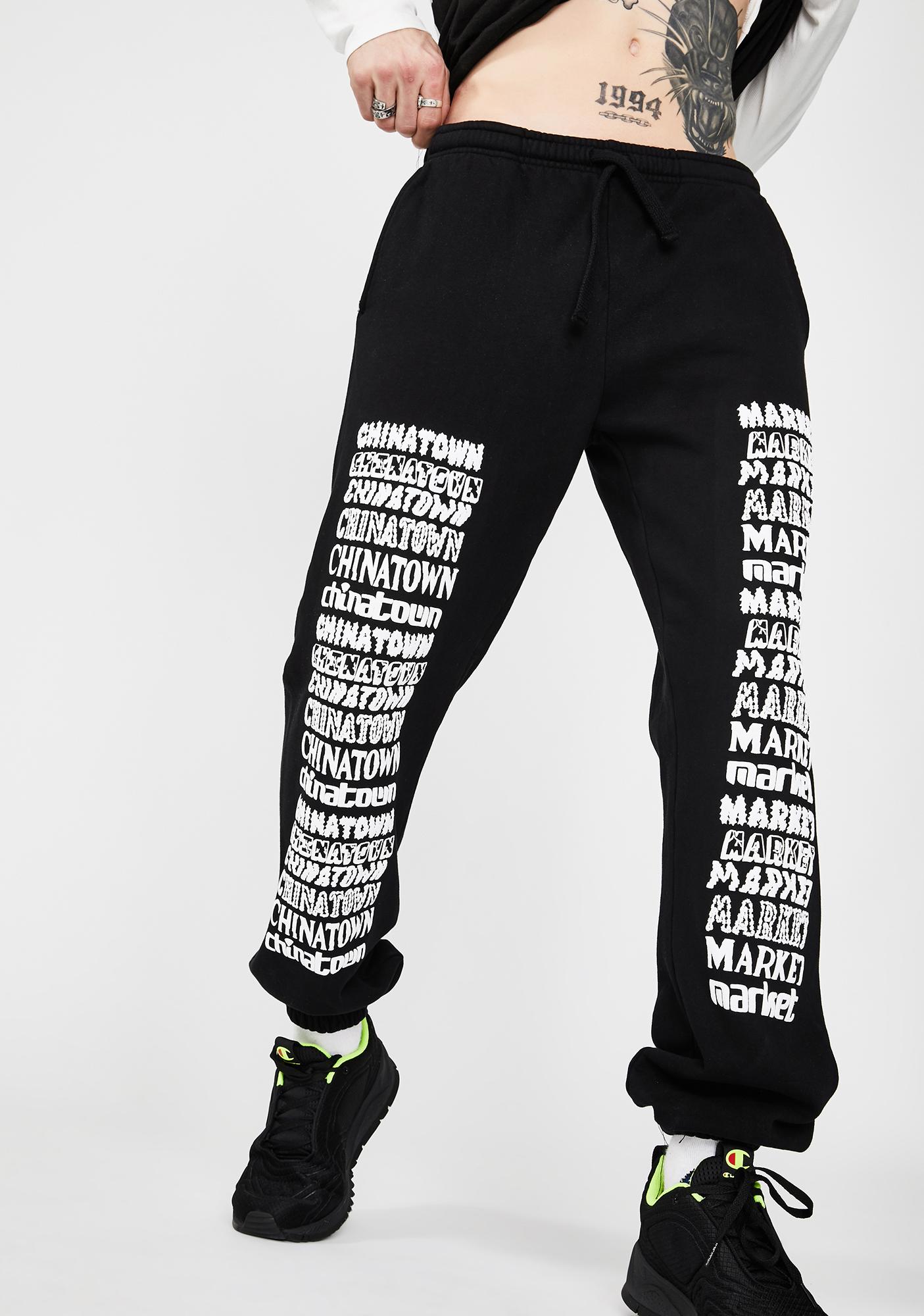 high waisted joggers black