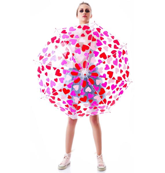 Raining Hearts Clear Umbrella Dolls Kill