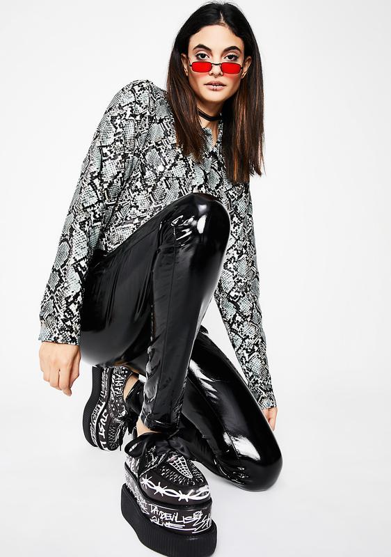 snakeskin cropped jacket