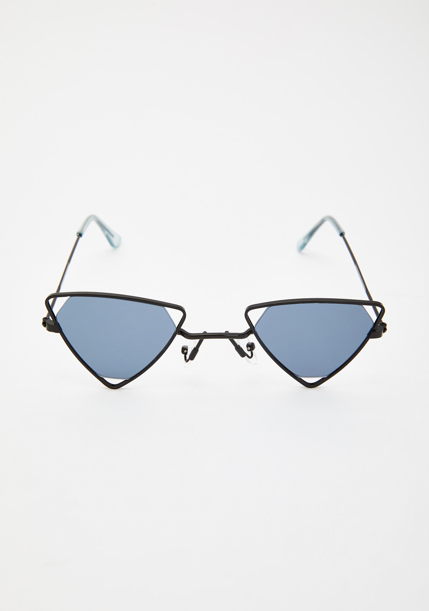 Triangle Cut Out Tinted Sunglasses Black Dolls Kill 