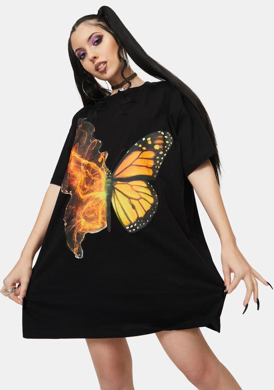 butterfly tshirt dress