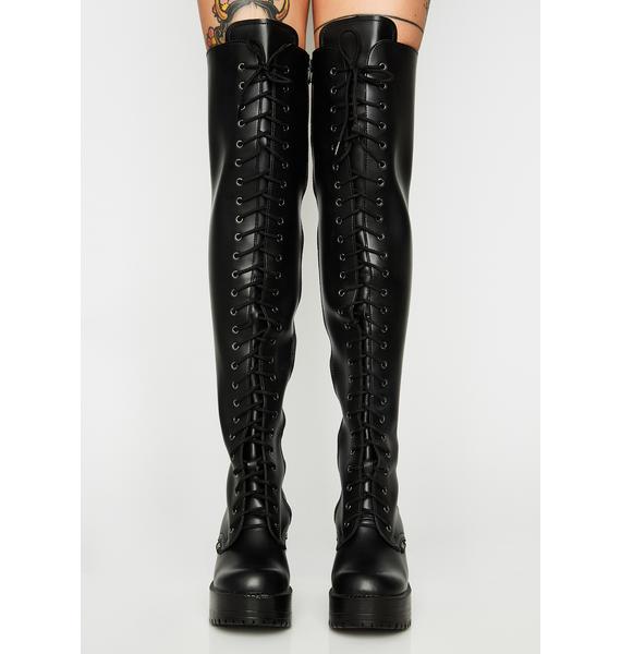 leather thigh high boots australia