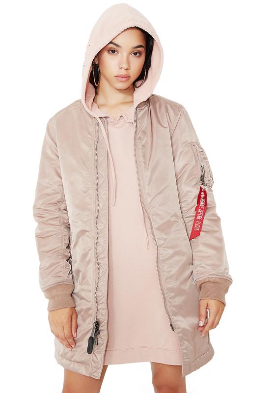 Alpha Industries Ma 1 Long Flight Jacket Dolls Kill