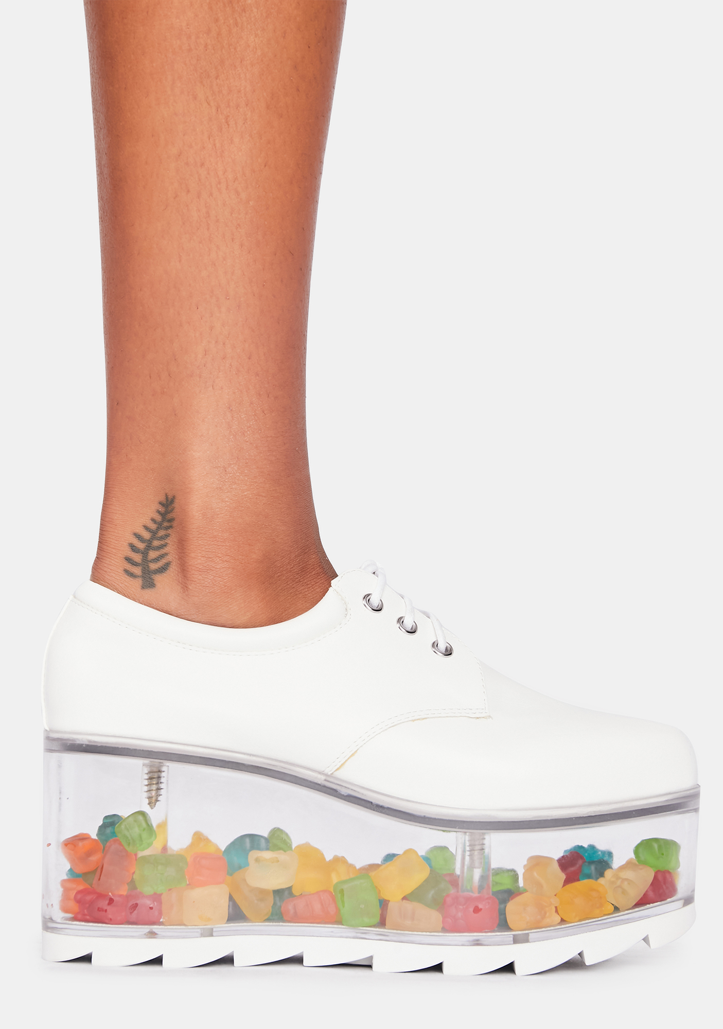 clear bottom platform shoes