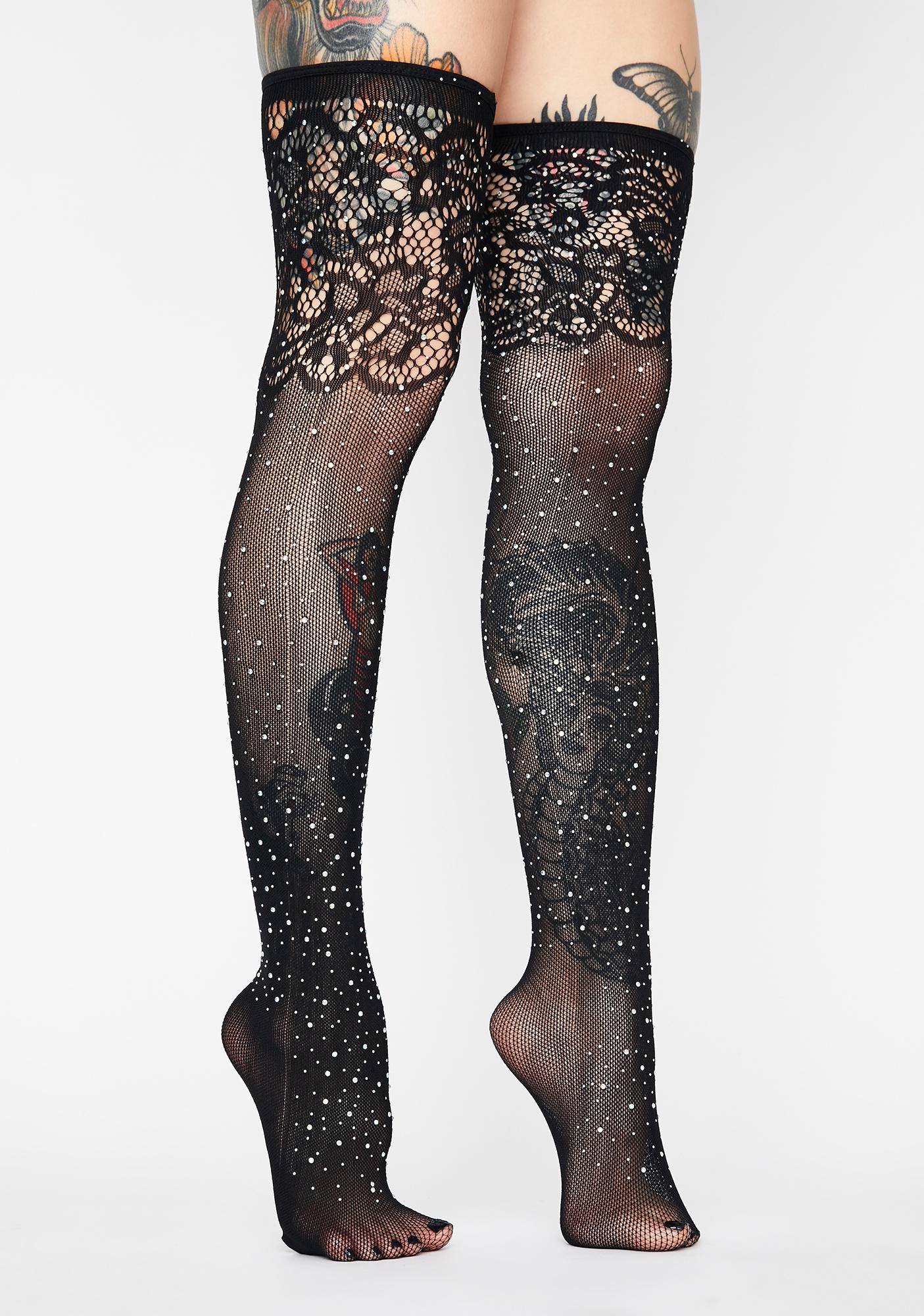 rhinestone stockings