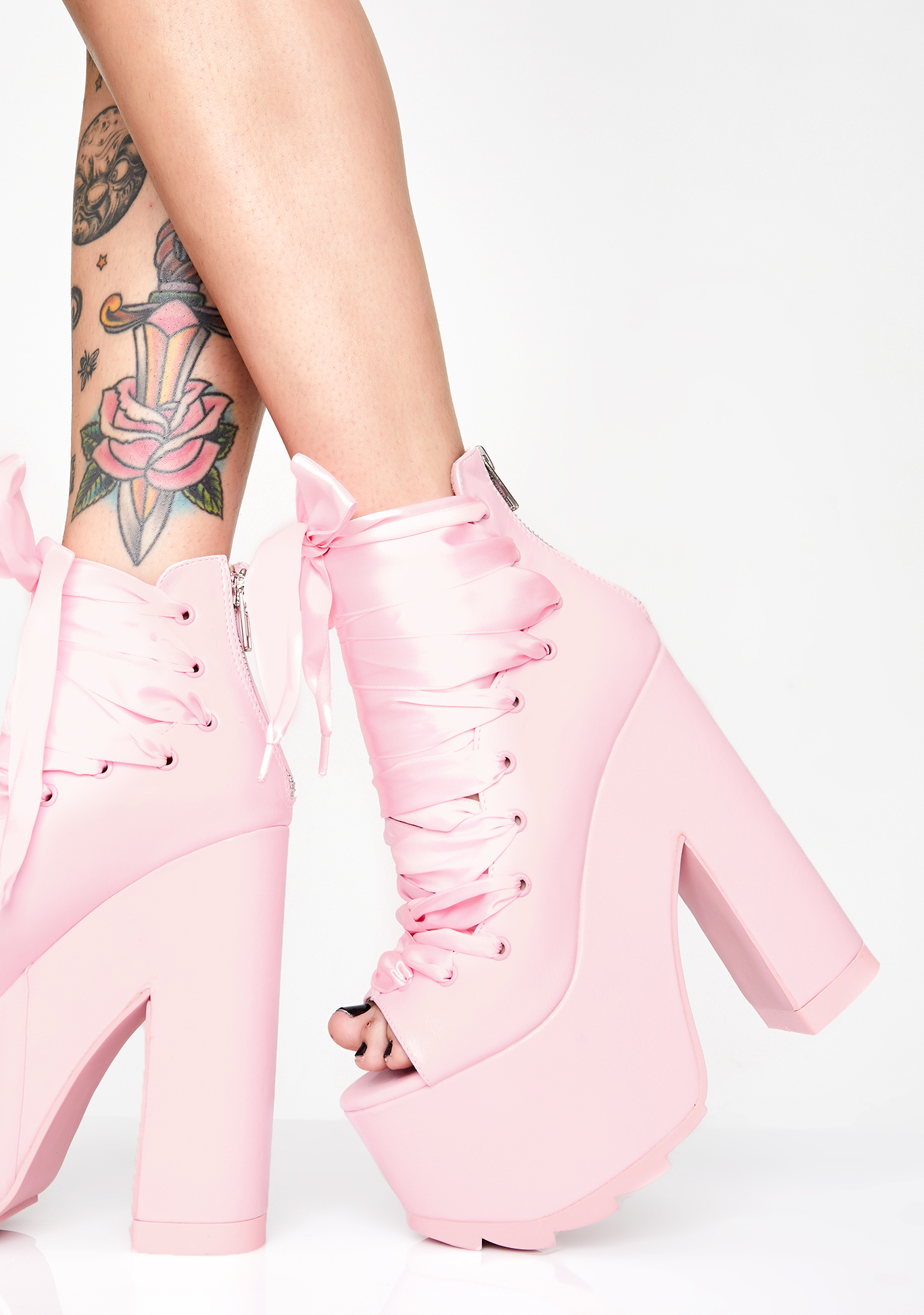 Y.R.U. Pink Ballet Bae Platforms | Dolls Kill