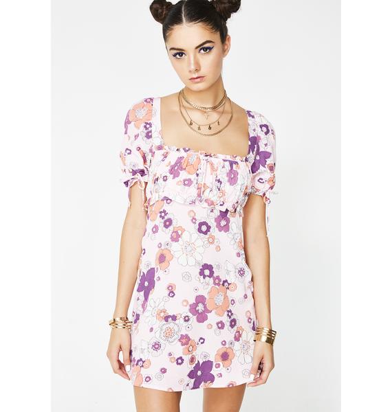 magnolia violet mini dress