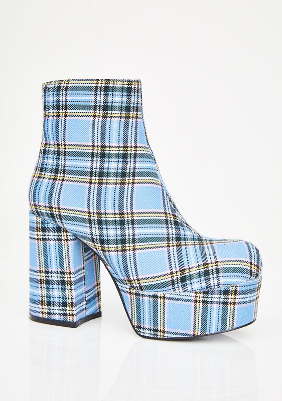 plaid platform shoes