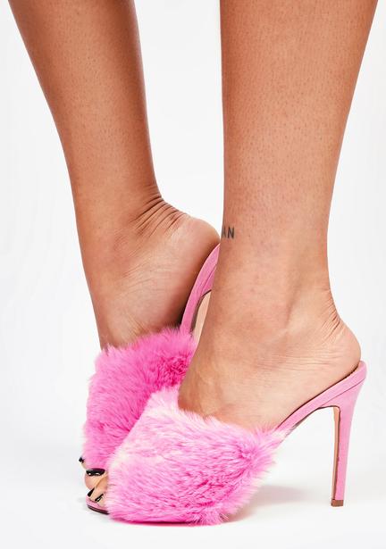 fluffy kitten heels