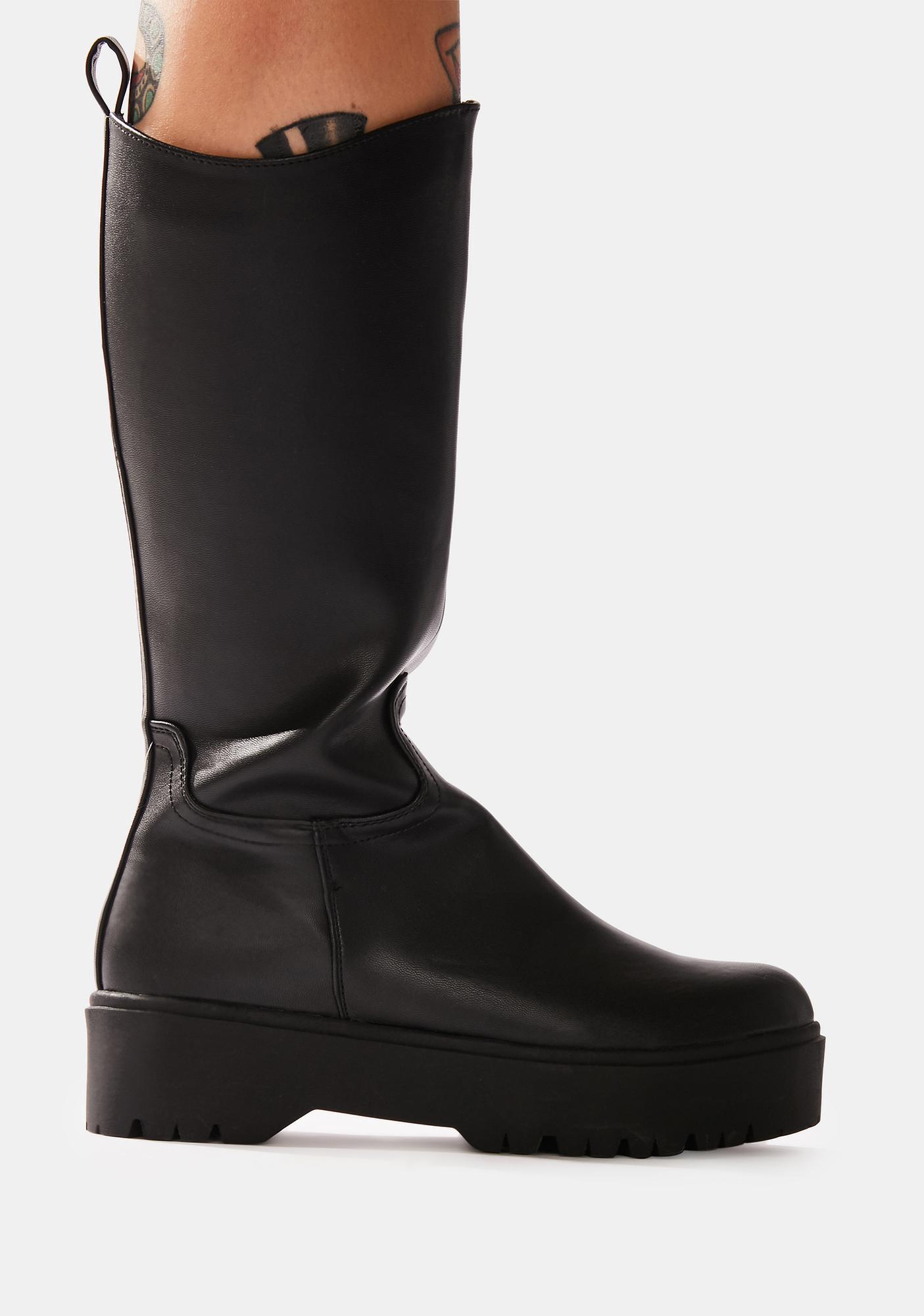 platform biker boots