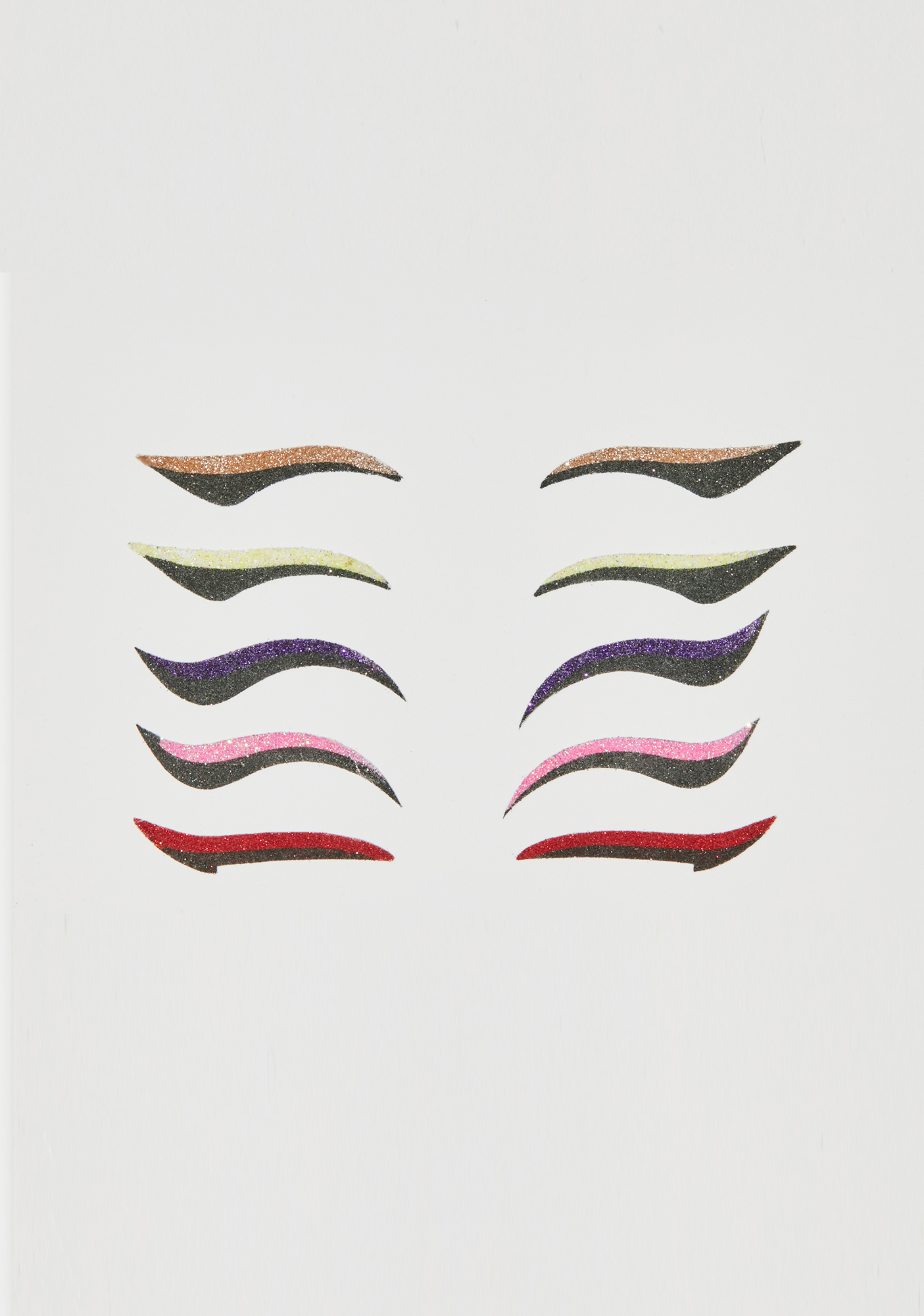 Sparkly Glitter Winged Eyeliner Sticker Set Multi Dolls Kill