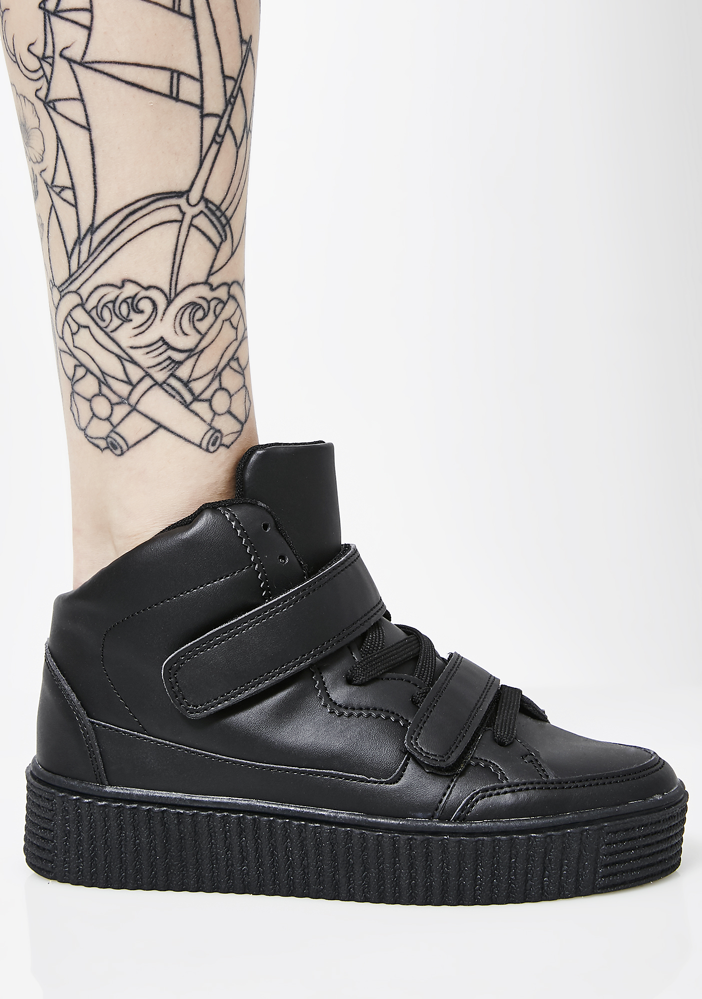 velcro platform sneakers