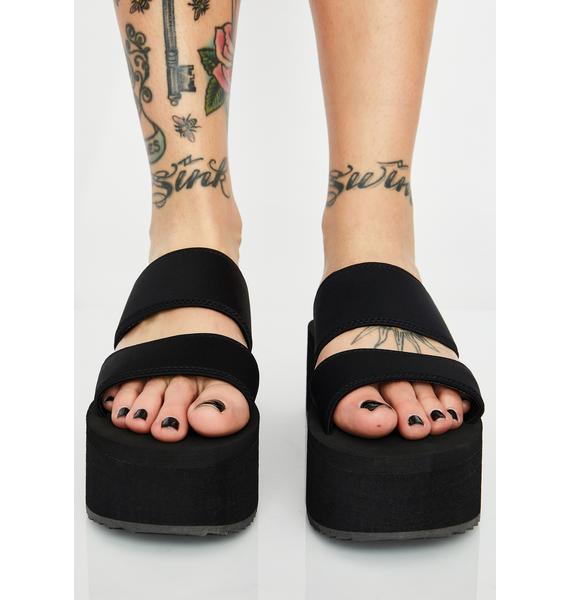 thick strap platform sandals