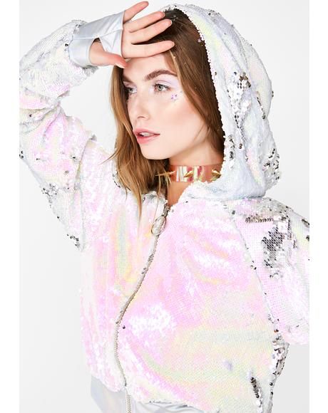 Technotopia Flip Sequin Hoodie