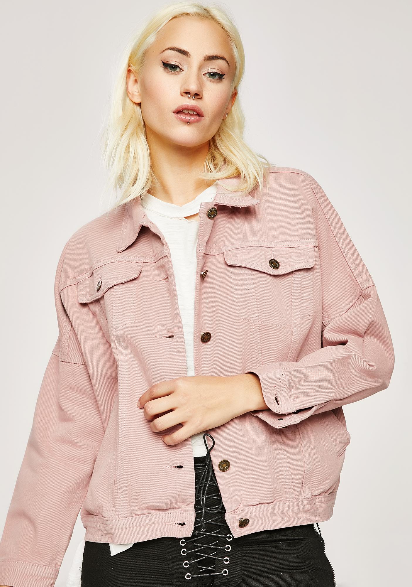 pink denim jacket baby