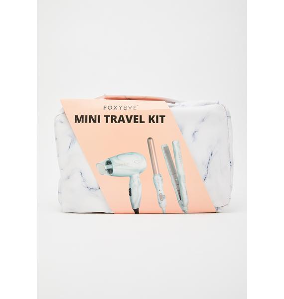 FOXYBAE Rose Gold Mini Hot Styling Tools Travel Kit