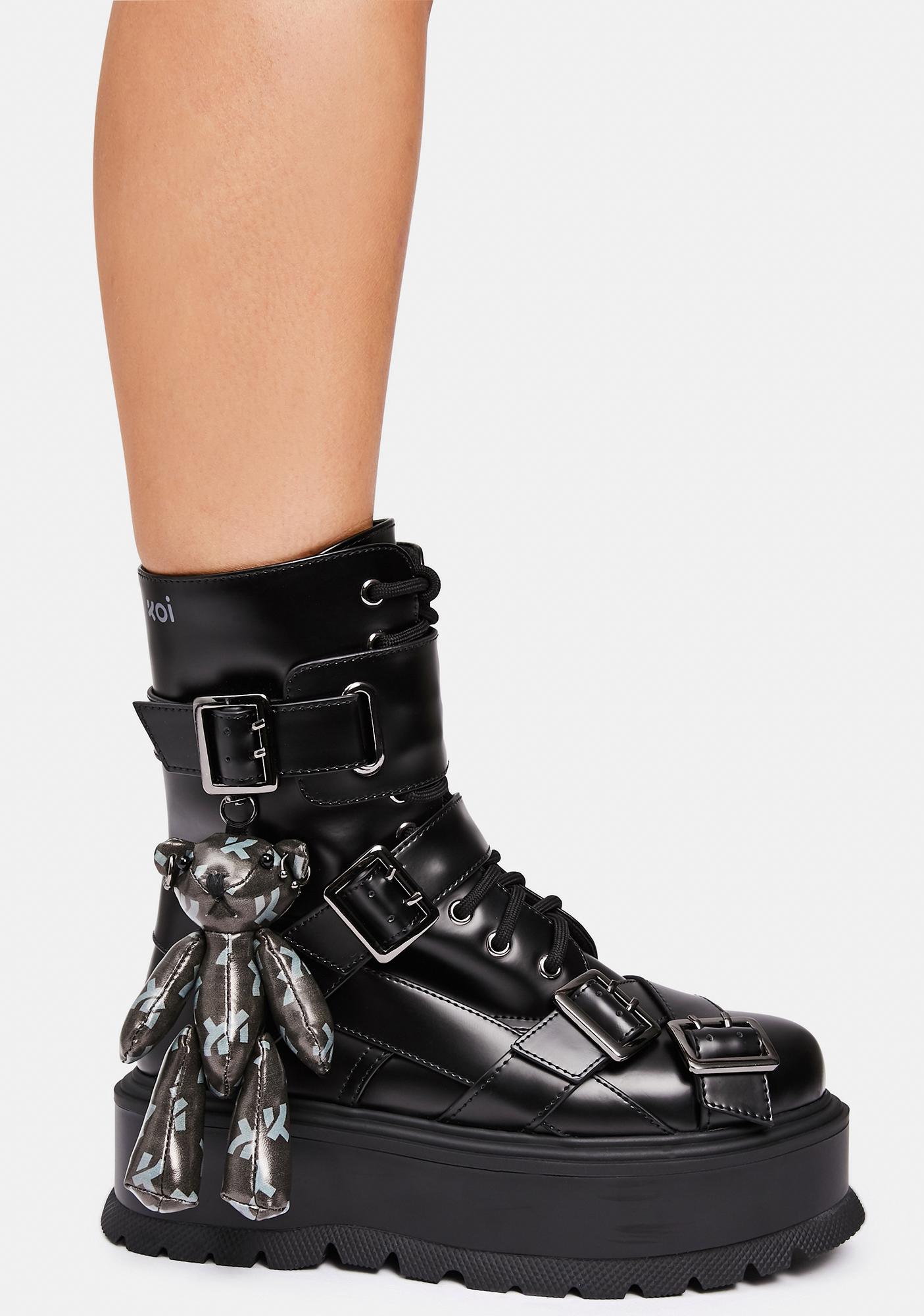 Koi Footwear The Final Offer Teddy Bear Boots Dolls Kill