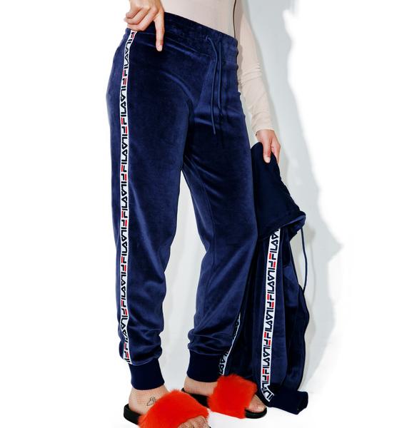 fila velour joggers