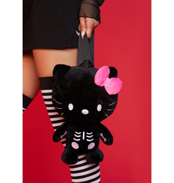 hello kitty skeleton plush