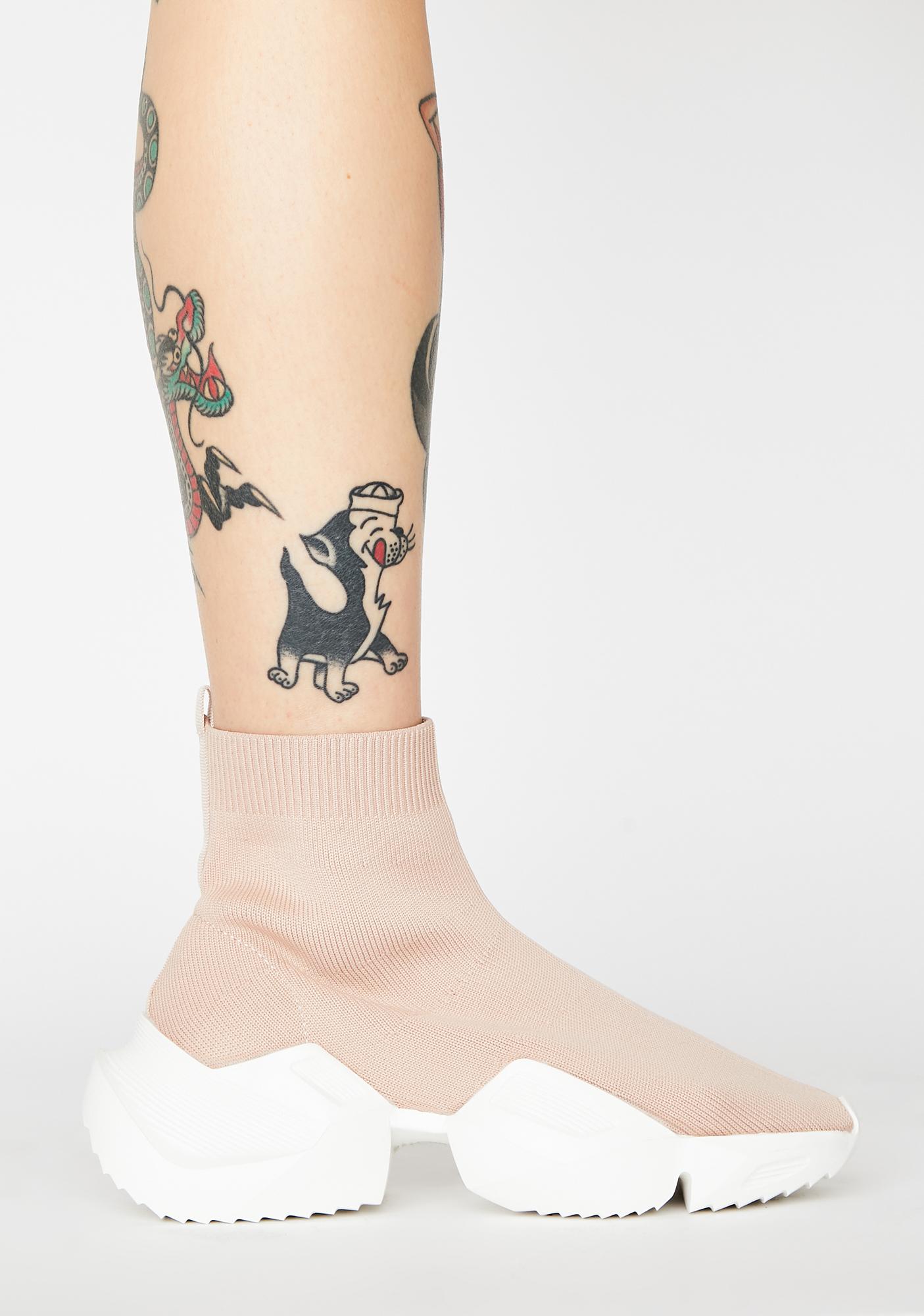 nude sock sneakers