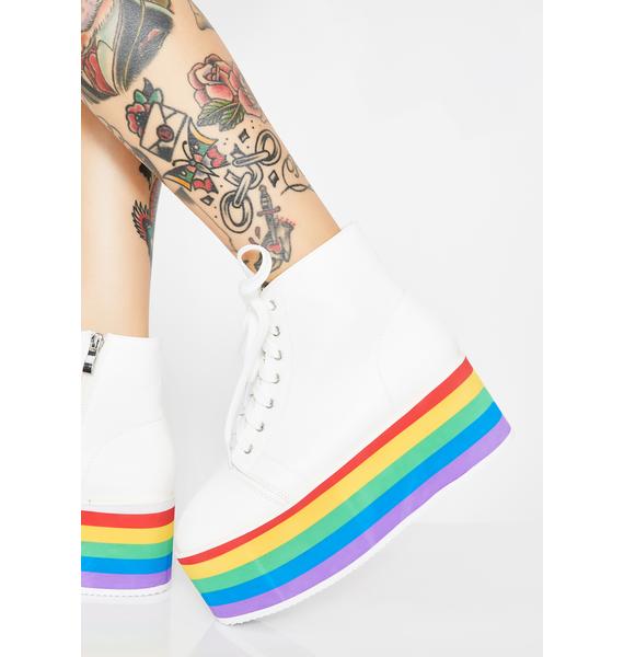 Rainbow Platform Sneakers | Dolls Kill