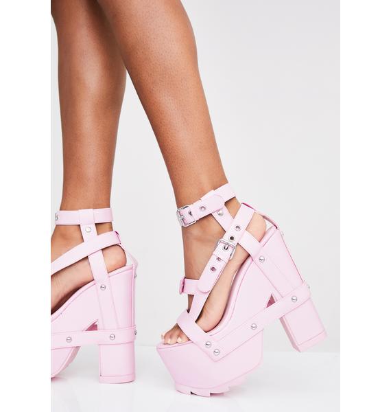 Y.R.U. Pink Nightcall Platform Heels | Dolls Kill