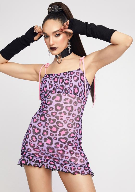purple cheetah dress