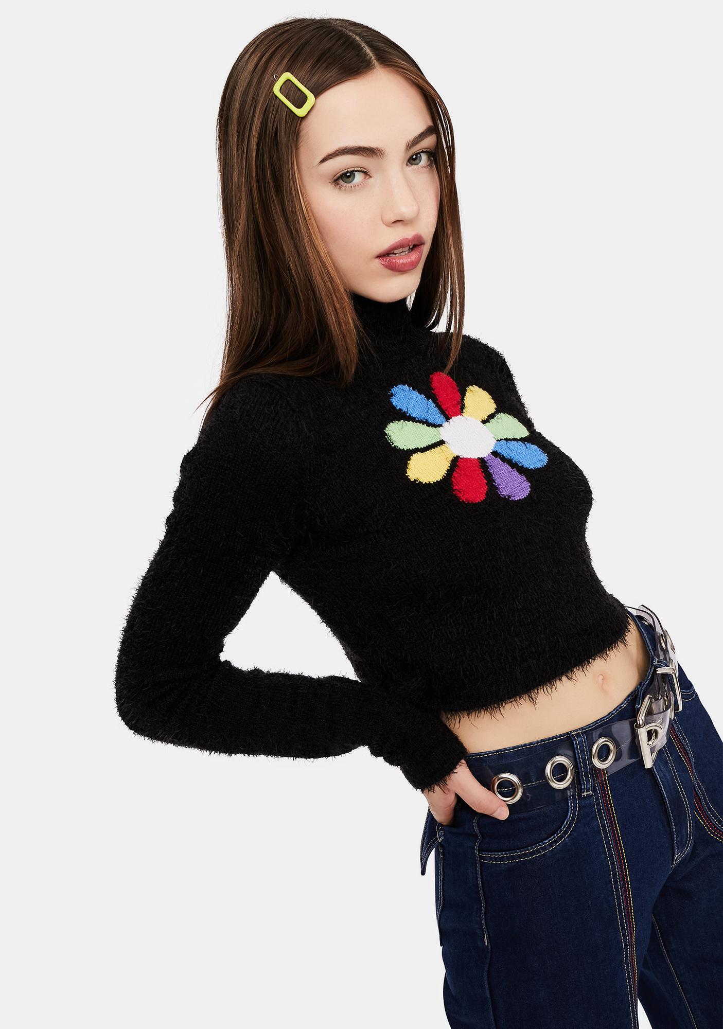 crop fluffy jumper