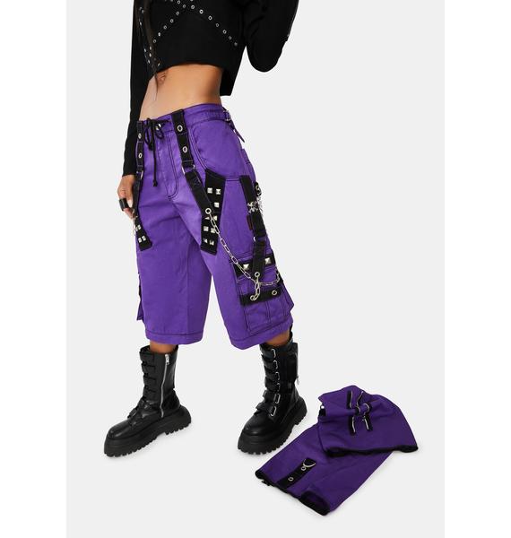 Tripp NYC Purple Darkstreet Cuff Pants | Dolls Kill