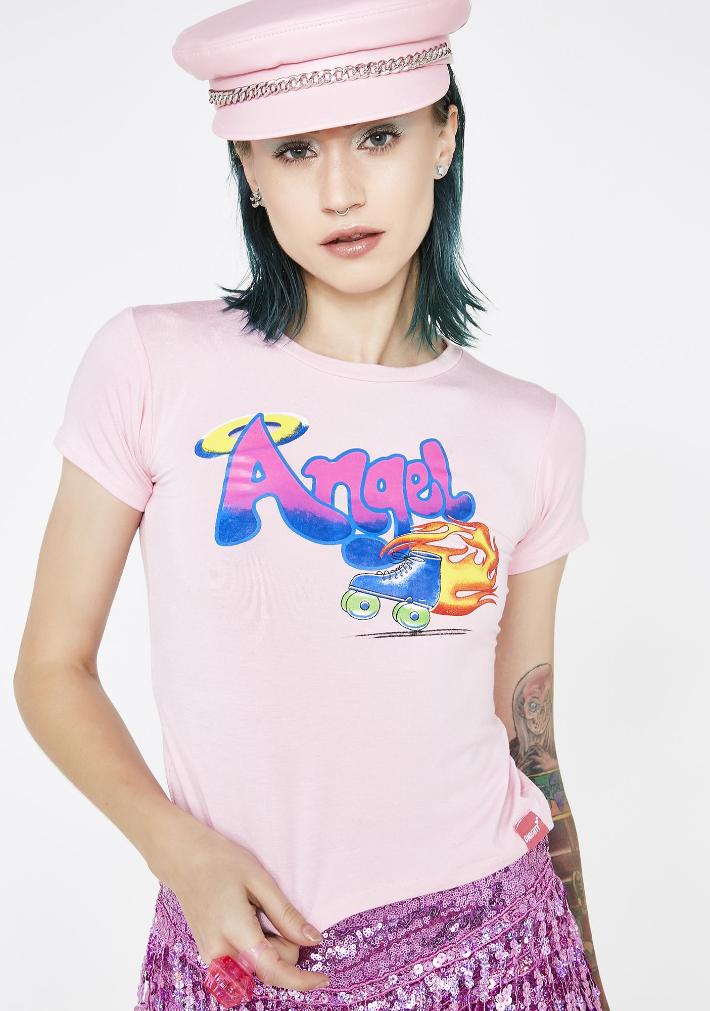 angel shirt pink