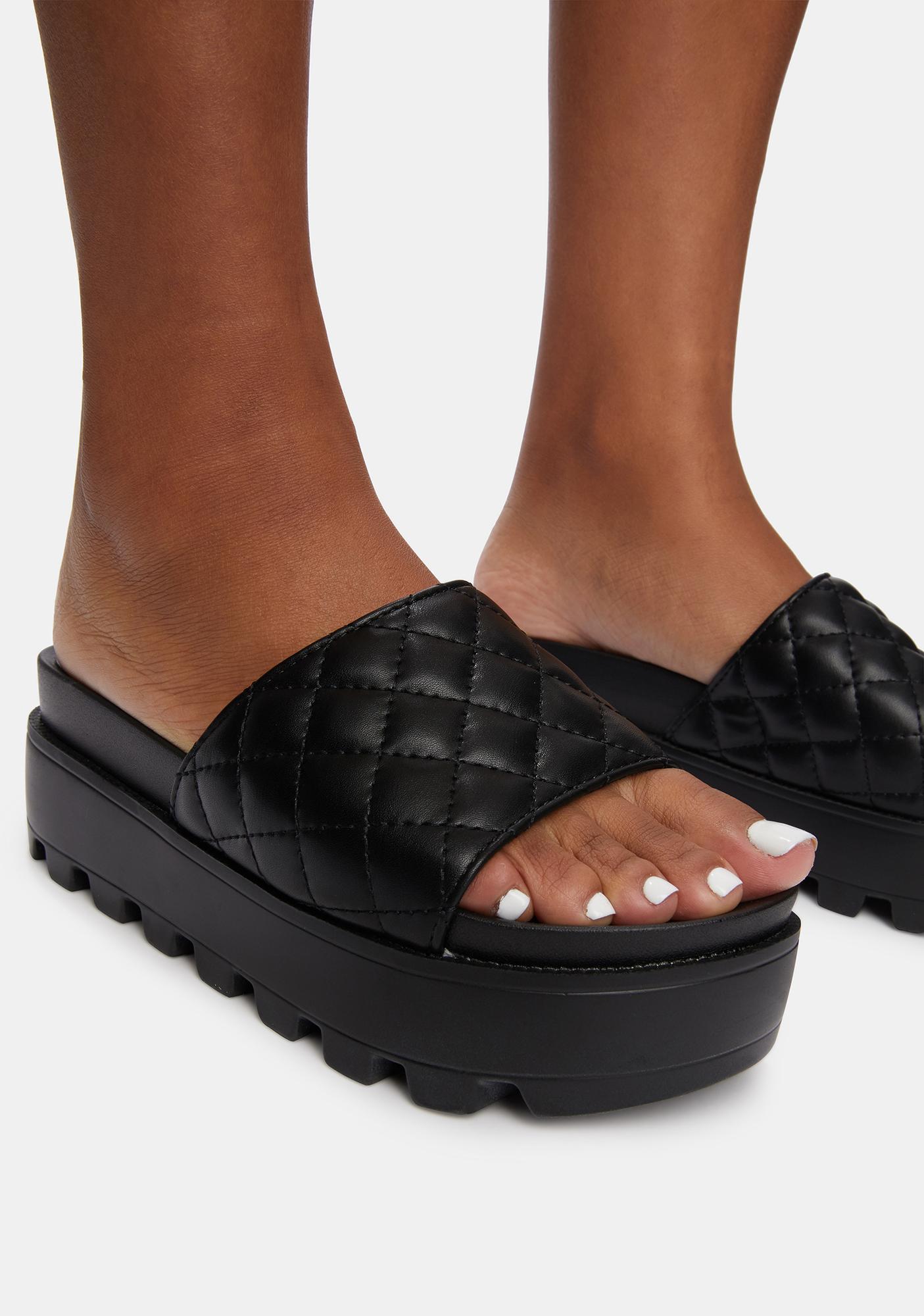 slide sandals platform