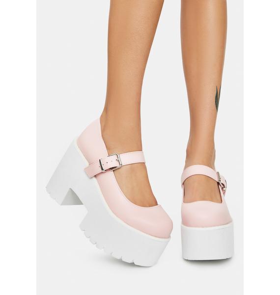 light pink mary janes