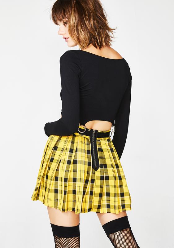 yellow plaid skirt dolls kill