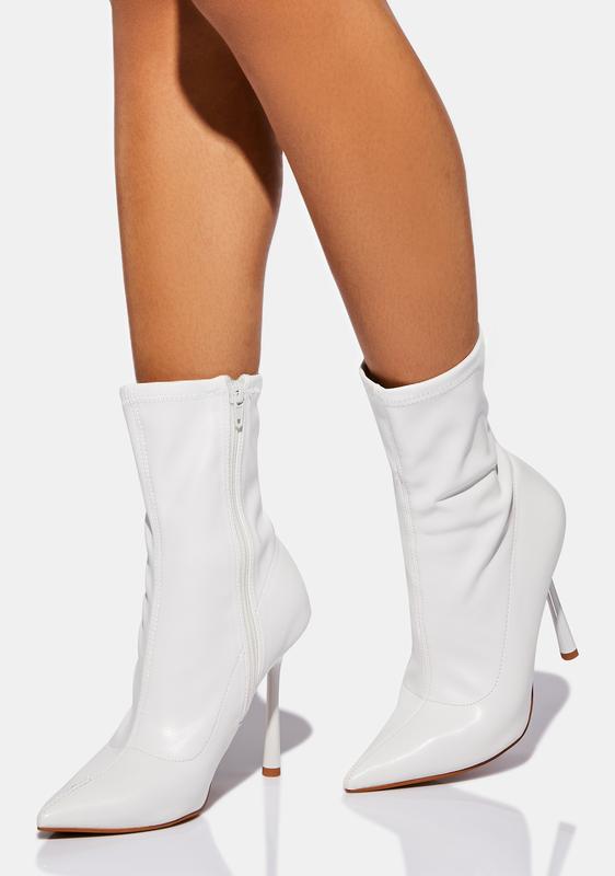 white sock bootie