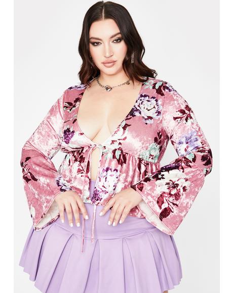 Sugar Your Wildflower Princess Velvet Top