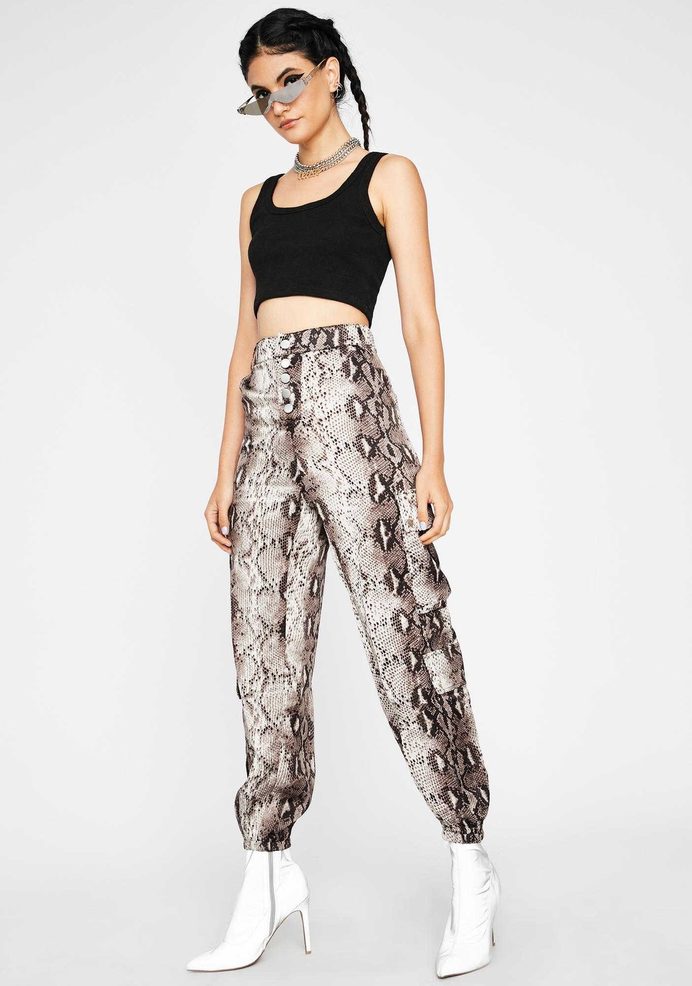 snakeskin joggers