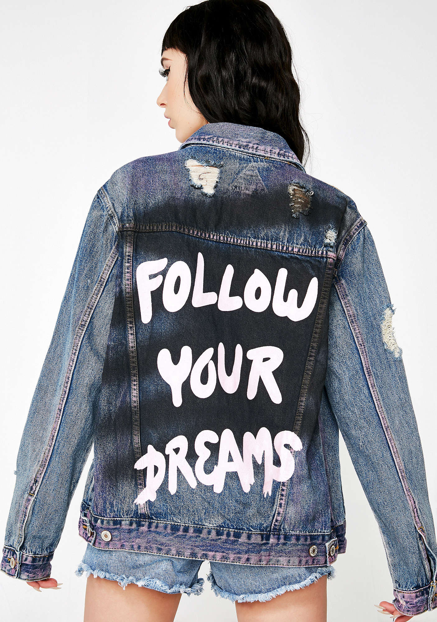 graphic jean jacket