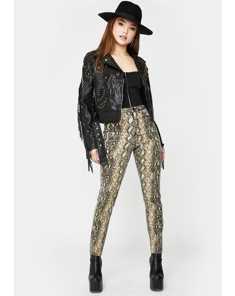 Instinct Snakeskin Jeans