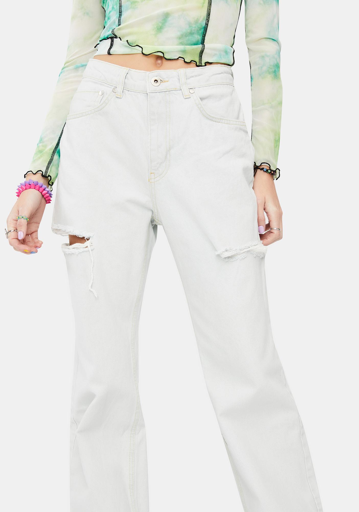 distressed dad jeans