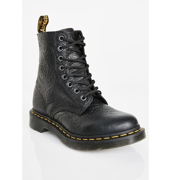 Doc martens 2025 pascal floral emboss